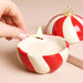 Lisa Angel Red Candy Cane Stripe Cinnamon Bauble Candle