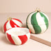 Lisa Angel Green Candy Cane Stripe Winter Spice Bauble Candle