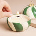 Lisa Angel Green Candy Cane Stripe Winter Spice Bauble Candle