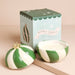 Lisa Angel Green Candy Cane Stripe Winter Spice Bauble Candle