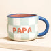 Lisa Angel Ceramic Contrast Checkerboard Papa Mug
