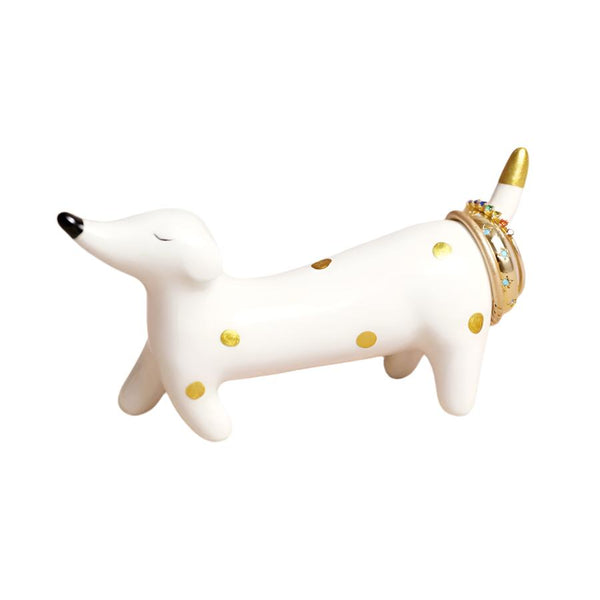 Lisa Angel Ceramic Sausage Dog Ring Holder