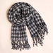 Lisa Angel Charcoal Houndstooth Winter Scarf