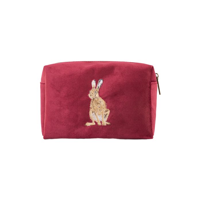 Wrendale 'Golden Hour' Hare Embroidered Make Up Bag