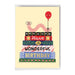 Stormy Knight Bookworm Birthday Card, Luxury Gold Foil Card