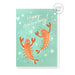 Stormy Knight  Lobsters Gold Foil, Luxury Anniversary Card Hand Painted