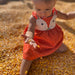 Baby Boden Orange Fox Corduroy Dress