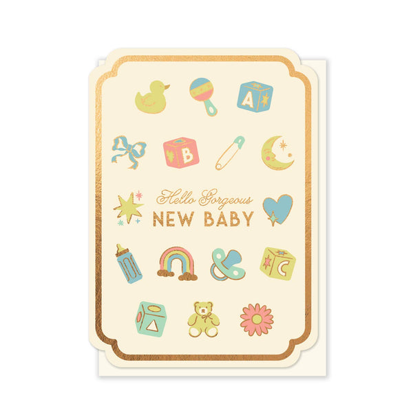Stormy Knight New Baby Stuff Card New Baby Card Luxury Foil Card