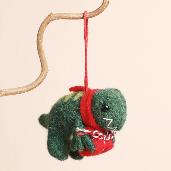 Lisa Angel Felt Festive Dinosaur Hanging Decoration