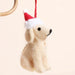 Lisa Angel Felt Festive Santa Dog Hanging Decoration