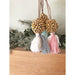 Fiona Walker Pastel Gold Christmas Bauble with Cream & Pink Tassel