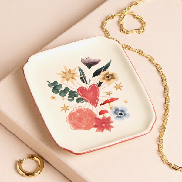 Lisa Angel Cosy Floral Heart Trinket Dish