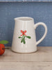 Gisela Graham Stoneware Mini Jug - Red Bow & Mistletoe