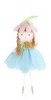 Gisela Graham Fabric Girl with Pastel Flower Outfit Decoration