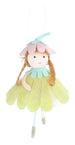 Gisela Graham Fabric Girl with Pastel Flower Outfit Decoration