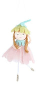 Gisela Graham Fabric Girl with Pastel Flower Outfit Decoration