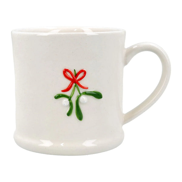 Gisela Graham Mini Mug - Red Bow & Mistletoe