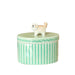 Lisa Angel Green Oval Ceramic Cat Trinket Pot