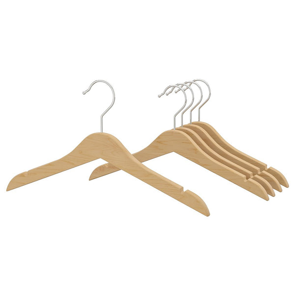Children's Wooden Coat Hangers - Set of 5