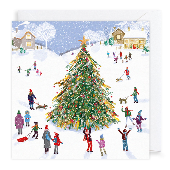 The Art File Charity Christmas Card Pack - Christmas Tree Park (Set of 6)