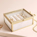 Lisa Angel Mini Glass Jewellery Box in Gold