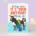 Mrs Best Paper Co. birthday card featuring a cartoon cow and a person milking it with the text Holy Cow It's Your Birthday Milk It!