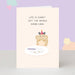Mrs Best Paper Co. funny birthday card featuring a cute hamster in a party hat with the text Life is short eat cake