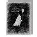 Mrs Best Paper Co. East of India birthday card featuring a whimsical ghost in a party hat holding a balloon