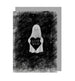 Mrs Best Paper Co. East of India greeting card featuring a whimsical white ghost holding a black Love Boo heart