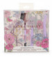Mrs Best Paper Co. Laura Ashley 5-piece eyelash and brow grooming set in floral packaging with purple tools.