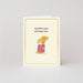 Mrs Best Paper Co. mini greeting card featuring a Richard Scarry rabbit illustration and gold foil text.