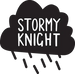 Mrs Best Paper Co. Stormy Knight birthday card featuring a playful pickle design with elegant gold foil accents.