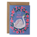 Mrs Best Paper Co. greeting card featuring a crowned swan inside a floral wreath with the text to the best mum