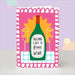 Mrs Best Paper Co. A6 greeting card featuring a wine bottle and glasses with the text Ageing Like A Fine Wine