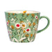 Gisela Graham Green Wild Daisy Stoneware Mug