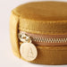 Lisa Angel Mustard Velvet Round Travel Jewellery Case