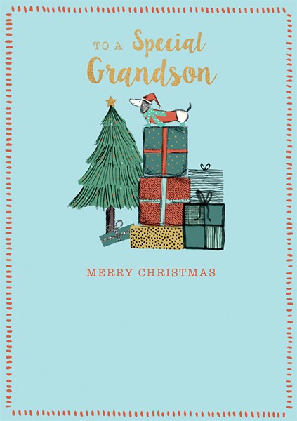 The Art File Special Grandson Christmas Card