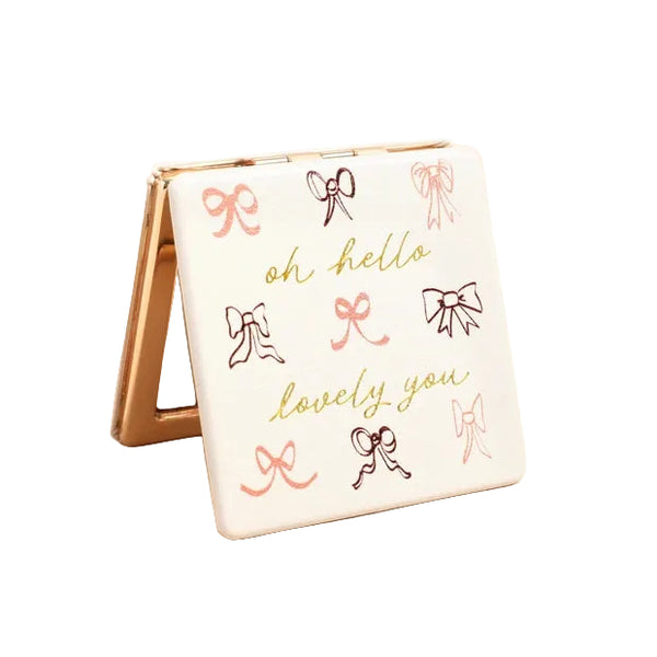 Lisa Angel Oh Hello Lovely You Bow Compact Mirror