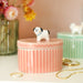 Lisa Angel Pink Oval Ceramic Dog Trinket Pot