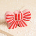 Lisa Angel Pink and Red Stripe Bow Ceramic Candle Holder