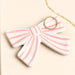 Lisa Angel Pink Stripe Ceramic Bow Trinket Dish