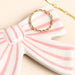 Lisa Angel Pink Stripe Ceramic Bow Trinket Dish