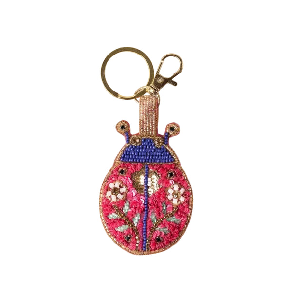 Powder Beaded Keyring - Lovely Ladybird