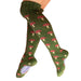 Powder Mini Toadstool Long Boot Socks - Green