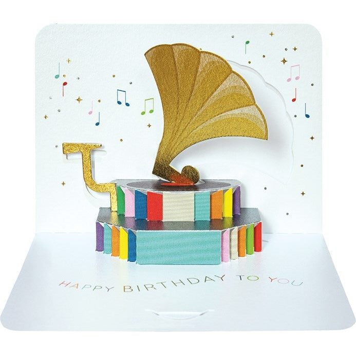 The Art File Gramophone Pop Up Card