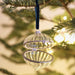 Lisa Angel Ribbed Glass Secret Opening Bauble with Navy Ribbon