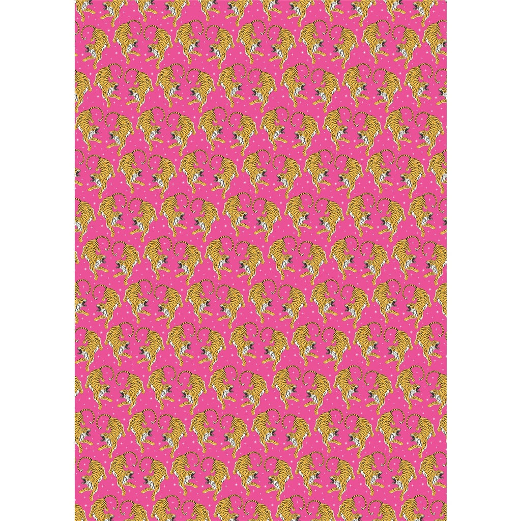 The Art File Pink Tigers Roll Wrap