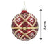 Gisela Graham Glass Bauble  - Red/Gold Floral Trellis Container