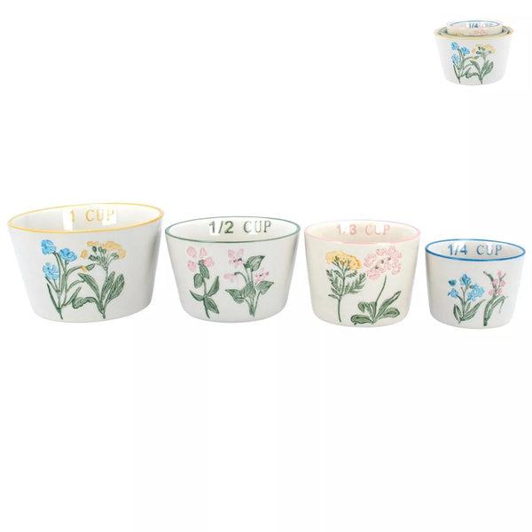 Gisela Graham - Primavera Stoneware Measuring Cups