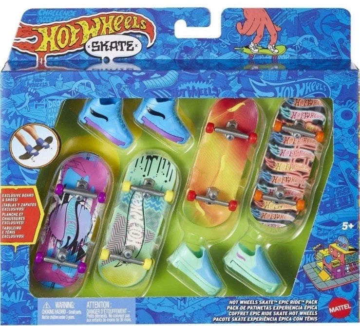 Hotwheels Hot Wheels Skate Tony Hawk Fingerboard and Skate Shoes Multipack (Colours may Vary)